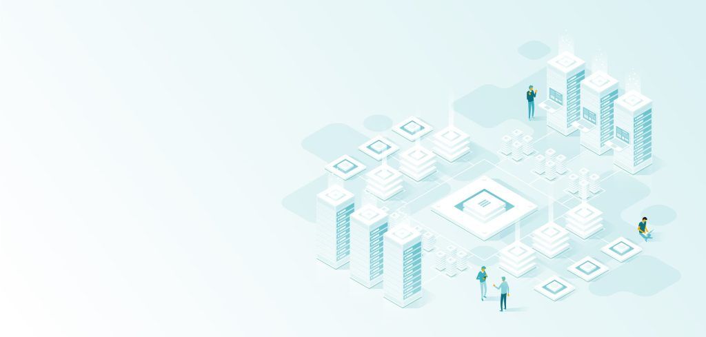 Valorix data management diensten, servers, netwerk concept