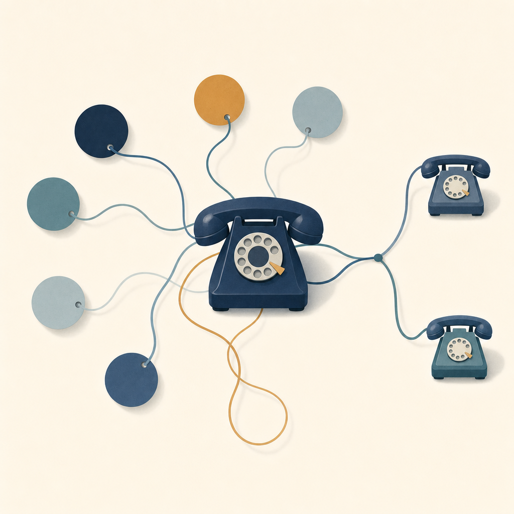 Eén telefoon met meerdere nummers en een nummer dat meerdere toestellen bedient